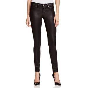 PAIGE Verdugo Ankle Black Silk Coated Jeans